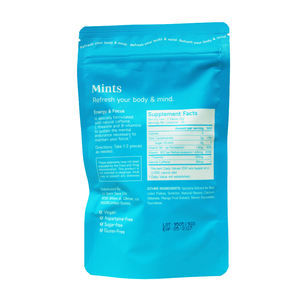 מסטיק לועב למבוגרים L-Tanine עם קפאין, ללא סוכר, בטעם מנטה, תומך ברכוון, LUVVITA סיטונאי - Product Image 2