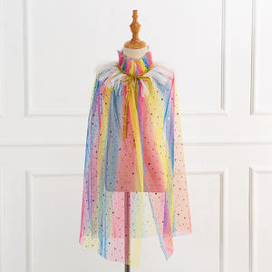 Chal de <span class=keywords><strong>princesa</strong></span> con lentejuelas de arcoíris <span class=keywords><strong>para</strong></span> niñas, capa de tul colorida, disfraz de disfraces <span class=keywords><strong>para</strong></span> niños, disfraz de Halloween, ropa <span class=keywords><strong>para</strong></span> niños - Product Image 4