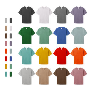 T-shirt pour homme personnalisé à manches courtes, col rond, coupe ample, en coton 100% tricoté, respirant, 240 GSM, design vierge, vente chaude - Product Image 2