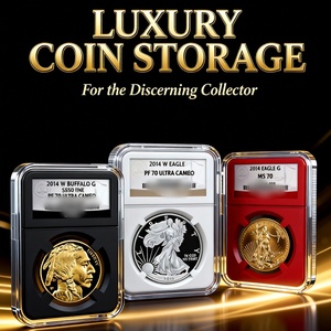 Boîte de présentation de collection de dollars argentés de qualité supérieure, en métal de 38 mm, de qualité supérieure - Product Image 2