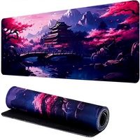Tapis de souris de jeu personnalisable avec motifs de cerisiers en fleurs, base en caoutchouc lisse et imperméable, antidérapant, multi-tailles