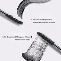 Mascara waterproof multicolores sans logo, maquillage de fête, cosmétique végétalien, paillettes brillantes, mascara 4D coloré