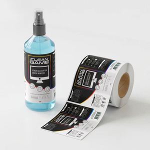 Rouleau d'étiquettes adhésives rectangulaires en papier pour nettoyage d'écran de jeu, avec code-barres, pour moniteurs de jeu, 8 oz - Product Image 1