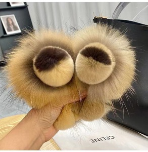 Peluches Plushie Dễ Thương Rex Thỏ Lông Fluffy Sư Tử Keychain Đồ Chơi Sang Trọng Búp Bê Túi Charms Bóng Xe Sư Tử Keychain Thú Nhồi Bông Đồ Chơi - Product Image 2