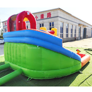 Tobogán Acuático Inflable Doble para Niños, Brincolín Acuático de PVC para Alquiler - Product Image 5