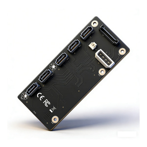 Новый металлический адаптер PCBA 5xSATA 6 Гбит/с, высокоскоростной, поддерживает SATA1/2/3, для SSD/HDD 2.5/3.5 дюйма, сертифицирован CE/FCC/RoHS, без драйверов, совместим с ОС - Product Image 1