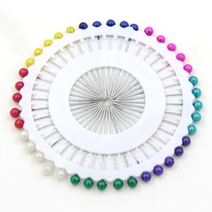 Dressmakers Pins Colorful Round Pearl Head Dressmaking Quilting Pins For Crafts Sewing Decorations