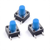 Micro-interrupteur à bouton-poussoir momentané bleu 6x6x8mm pour l'électronique 6*6*8mm