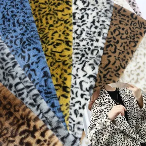 Leopard print faux fur fabric elegant Suitable for making clothes blankets faux rabbit fur fabric