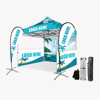 13x13ft Wasserabweisendes Logo-Bedrucktes Dachzelt Robuster Stabiler Rahmen Tragbare Zelte für Outdoor-Veranstaltungen