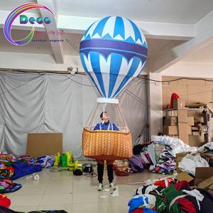 Costume de <span class=keywords><strong>ballon</strong></span> à air chaud <span class=keywords><strong>gonflable</strong></span> à rayures vertes et blanches pour défilé - Product Image 2