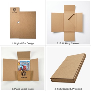 Protège-bandes de bande dessinée en carton rigide pliable sans pliage, avec profondeur réglable pour un expédition sécurisée - Product Image 2