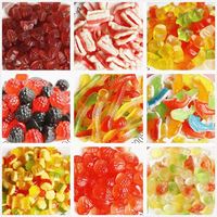 Vente en gros de bonbons gélifiés aux fruits en forme d'animaux, compléments alimentaires naturels importés sur mesure, halal, vitamines, durée de conservation de 24 mois, en vrac