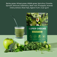 Poudre de Smoothie Super Greens Personnalisée Sans Gluten, Sans OGM, pour Soutenir l'Énergie et l'Immunité