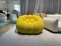 Chaise de loisirs moderne nordique en tissu velours citrouille Relax Accent Chair Furniture Bubble Sofa