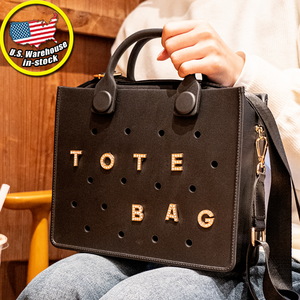 2025趋势穿孔防水女士女士手提袋带肩带伊娃沙滩手提袋散装女士手提袋 - Product Image 1