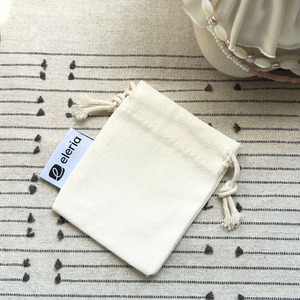 Bolsa de Joyería de Algodón Beige, Tamaño Personalizable, con Cordón, para Guardar y Transportar sus Piezas Valiosas, Bolsa de Compras - Product Image 4