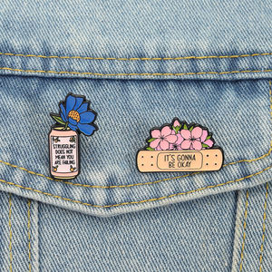 Broche de Esmalte para Cura Emocional, Estilo Suporte Gentil, Vai Ser Bem, A Luta Não Significa Falhar, Atacado - Product Image 1