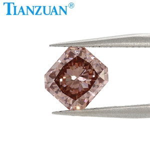 Lab Grown Diamond CVD Radiant Cut Fancy Intense Pink Brown Color 2.3CT VS1 2EX Cuenta de piedras preciosas sueltas con certificado <span class=keywords><strong>GEMID</strong></span> - Product Image 3