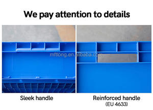 Caisses européennes personnalisées Caisses écologiques en HDPP pour le stockage d'outils industriels de déménagement à recyclage Caisse en plastique ue empilable - Product Image 3