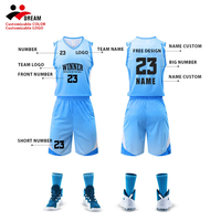 Chemises de basket-ball moins chères College Sublimation Print Youth Best Design Basketball Jersey