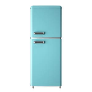 Réfrigérateur <span class=keywords><strong>vintage</strong></span> 142L avec congélateur supérieur, réfrigérateurs à double <span class=keywords><strong>porte</strong></span>, réfrigérateur rétro pour la maison, prix d'usine, réfrigérateur domestique - Product Image 1