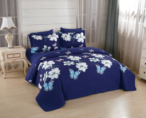 ผ้าคลุมเตียงพิมพ์ลายชุด6ชิ้นรวมผ้าห่มหนึ่งผืนผ้าปลอกหมอน2ใบและปลอกหมอน - Product Image 2