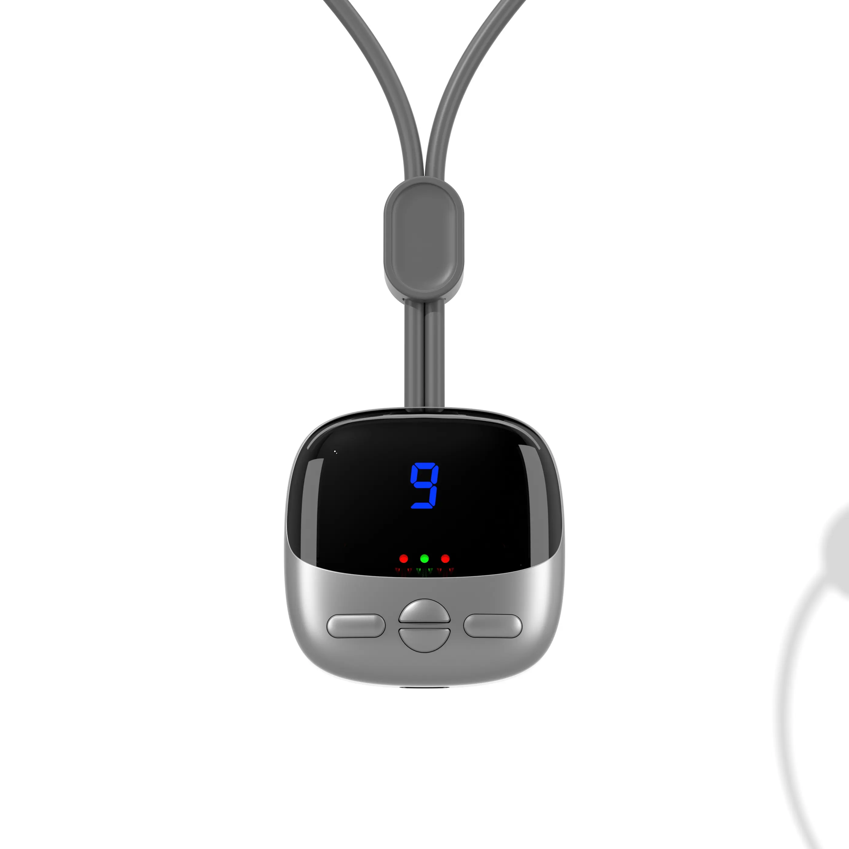 2023 Lcd USB Charging Pendant Cervical Massage Instrument Heating Ems Mini hanging Electric Neck Massage Device