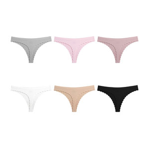 Sexy láser corte una pieza sin costura ropa interior de las mujeres T-bragas Tanga - Product Image 3