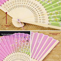 Vente en gros Éventail de danse en bambou antique Style ancien chinois Cadeau d'artisanat scénique pliant Éventails à main vintage décoratifs pour la maison