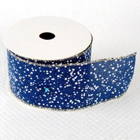 OEM 63mm naturel toile de jute lin voiture vérificateur camions flocon de neige fil de fer ruban pour la décoration de noël