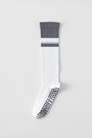 Chaussettes de compression professionnelles antidérapantes de luxe à tube long pour yoga, pilates, sport et danse, rayées et tricotées