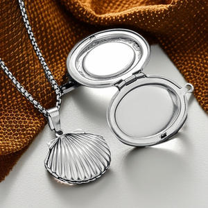 กล่องใส่รูปทรงรีชุบเงินสแตนเลส ดีไซน์สวยงามไม่ซ้ำใคร ขนาดเล็ก ทำมือ สำหรับทำจี้สร้อยคอ ของขวัญ - Product Image 3