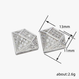 Orecchini a Perno Quadrati Semplici per Donne, Accessori per Orecchie alla Moda per Uso Quotidiano - Product Image 5