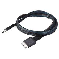 Kabel Oculink 4i PCIe Gen3 SFF-8611 ke SFF-8611 Kabel Ekstensi Transmisi Data Kecepatan Tinggi 0.5m untuk Penyimpanan Data Server