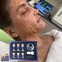 Poudre de traitement exfoliant enzymatique aux peptides de collagène, effet liftant instantané, sérum à l'acétyl hexapeptide-3 et conopeptide, traitement raffermissant anti-rides