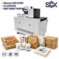 SCX Baru untuk Printer Inkjet Otomatis Single Pass Fi-1000 Hp975 Hp452 80m/menit Kotak Karton Kantong Kertas Cangkir Pizza