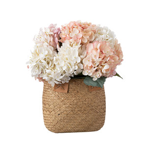 ดอกไฮเดรนเยียประดิษฐ์ CallaFloral ก้านเดี่ยว สีชมพูขาว สำหรับตกแต่งงานแต่งงานและตกแต่งบ้าน - Product Image 3