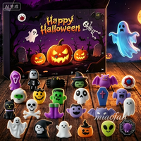 Halloween 2026 Countdown-Kalender Squishy Fidget Toy Blind Box Geist Kürbis Spinne Langsam Aufsteigendes Sensorisches Stressabbau-Spielzeug