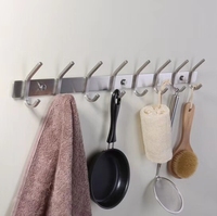 Porte-manteau robuste en acier inoxydable Sondoly à suspendre sur la porte pour manteaux, peignoirs, chapeaux