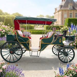 Carroza de Cuatro Ruedas de Alta Calidad para Parques y Turismo/Carroza Eléctrica Verde para Turismo/Carroza para Bodas - Product Image 1