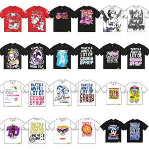 เสื้อยืดพิมพ์ลาย THAT'S A AWFUL LOT OF COUPH SYRUP คุณภาพสูงสุดกำลังเป็นที่นิยม ทรงหลวม สวมใส่สบาย พิมพ์ลายแบบสแกนได้ เสื้อยืดโอเวอร์ไซส์สำหรับผู้ชาย - Product Image 1
