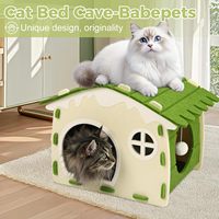 Nichoir pour chat en feutre, lit pour chat, sans colle, à assembler, panneau en feutre de 9 mm d'épaisseur, amovible, meubles pour animaux de compagnie pour chats d'intérieur et chatons