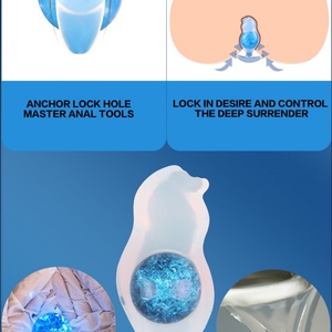 CF-P9139 Tapón Anal de Silicona Suave con Forma de Corazón de Hielo, Dilatador Anal con Cristal de Vidrio Integrado, Inserto Vaginal y Anal, Juguetes Unisex al por Mayor - Product Image 6
