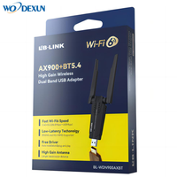 Adaptador USB Inalámbrico de Alta Ganancia 2 en 1 BL-WDN900AXBT AX900 Wi-Fi6 BT 5.4, Tarjeta de Red Inalámbrica Externa para Computadora Portátil y de Escritorio