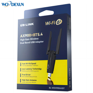 محول لاسلكي USB عالي الكسب BL-WDN900AXBT AX900 يدعم Wi-Fi6 وBluetooth 5.4، 2 في 1، بطاقة شبكة لاسلكية خارجية للكمبيوتر المحمول وسطح المكتب - Product Image 1