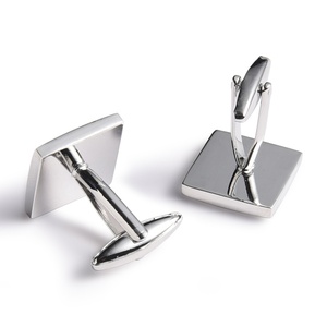 Zinc Alloy Gold Electroplated Rectangle Shape Soft Enamel Patch <b>Collar</b> Button Custom Logo Promotional Cufflinks - Product Image 6