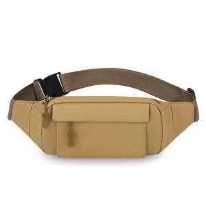 Outdoor Tactical Waist Pack Men Khaki Nylon Lightweight Chest Bag For Running Fitness Commuting Casual Shoulder Crossbody Bag - Product Image 5