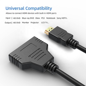 Câble Répartiteur <span class=keywords><strong>HDMI</strong></span> Xput 1x2, Mâle vers 2 Femelles, 1 Entrée 2 Sorties, Adaptateur <span class=keywords><strong>HDMI</strong></span> 1080P - 1 Entrée 2 Sorties pour TV - Product Image 3