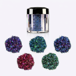 LEQU Happy And Fun Bulk Chameleon Flakes <b>Set</b> 5 Colors 2g Each Color Shift Iridescent Flakes for Craft Wholesale - Product Image 2
